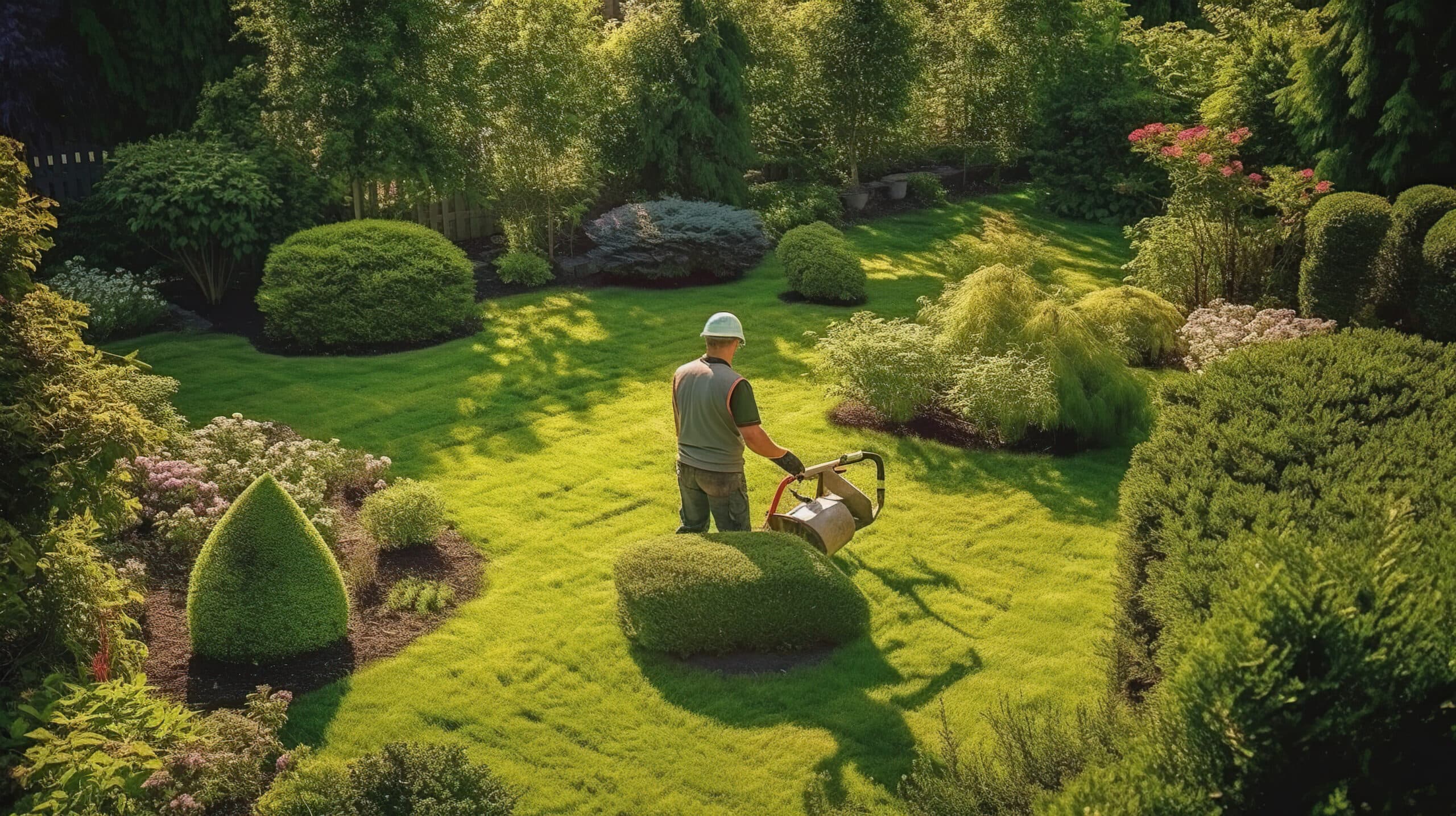 Professionally maintained residential landscape